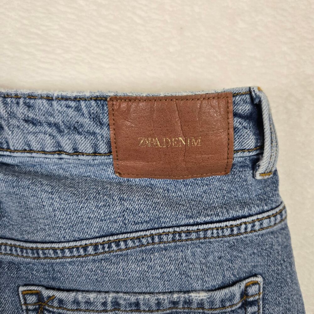 Zara Jeans Straight Leg Womens 10 Denim Pants Medium Wash 0743 - Picture 9 of 10